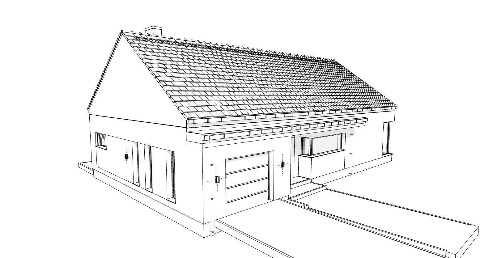 modern standard house model for render and game 3D model_2
