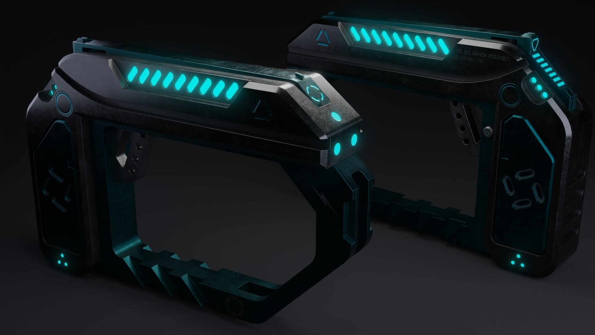 Sci-fi blaster Free 3D model_1