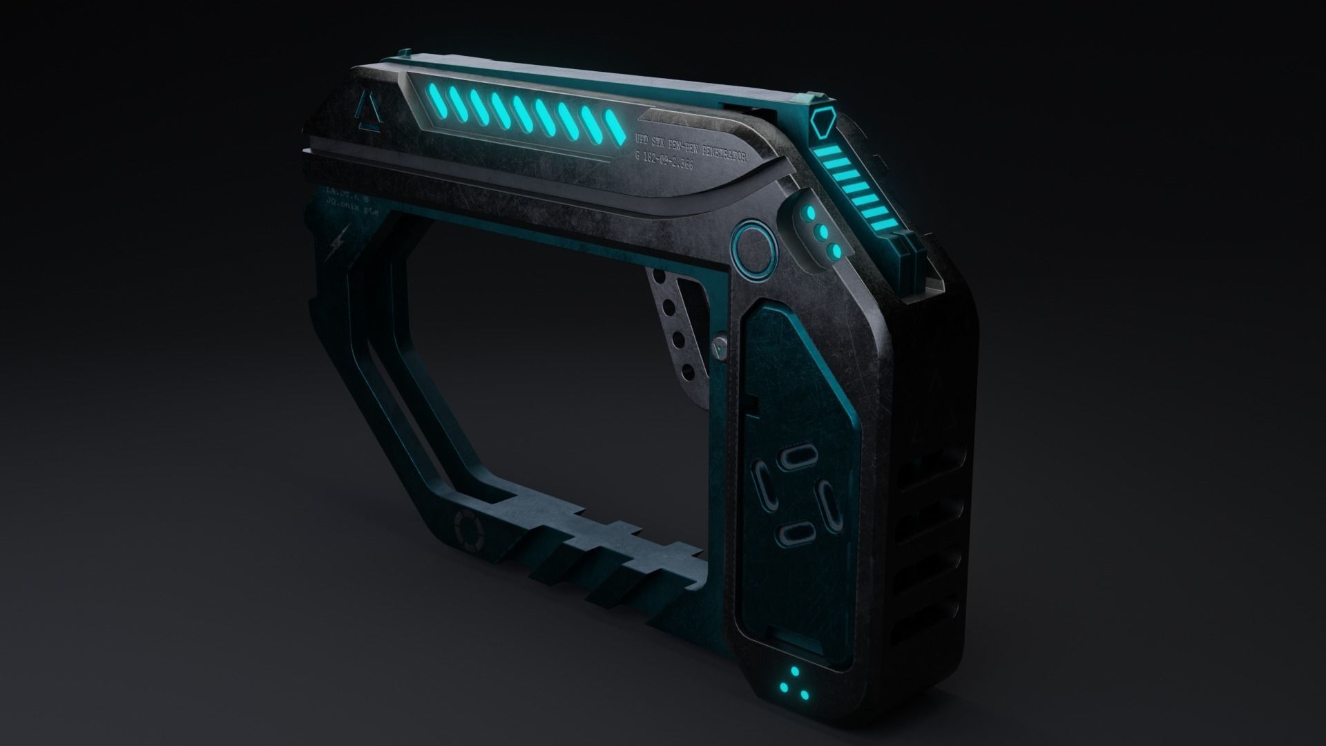 Sci-fi blaster Free 3D model_3