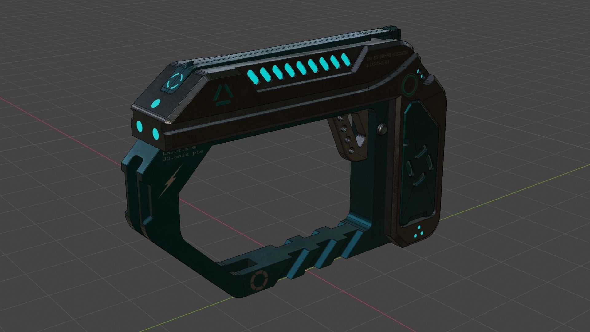 Sci-fi blaster Free 3D model_4