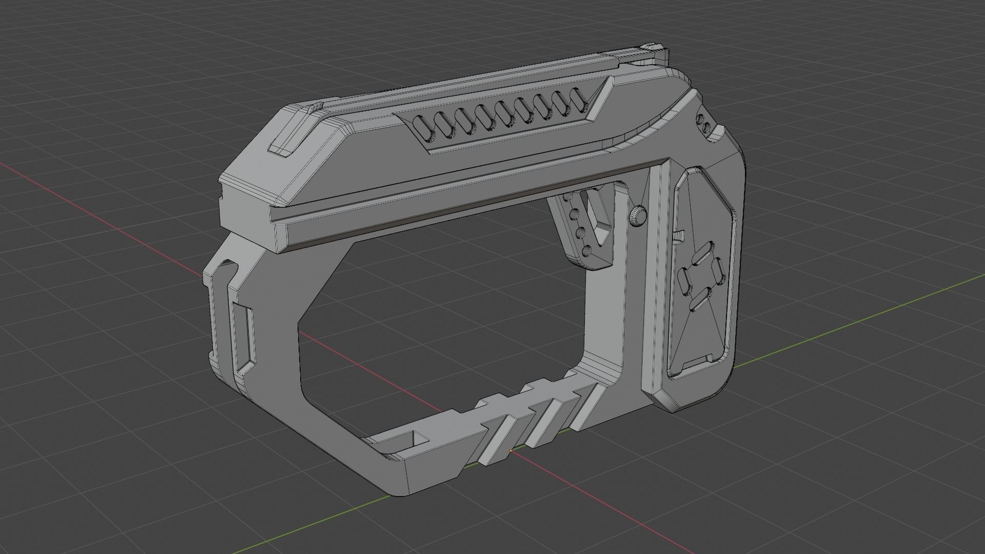Sci-fi blaster Free 3D model_5