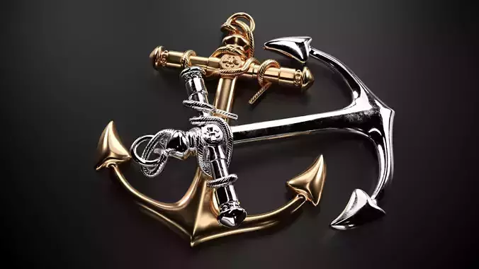 Anchor gold 3D model