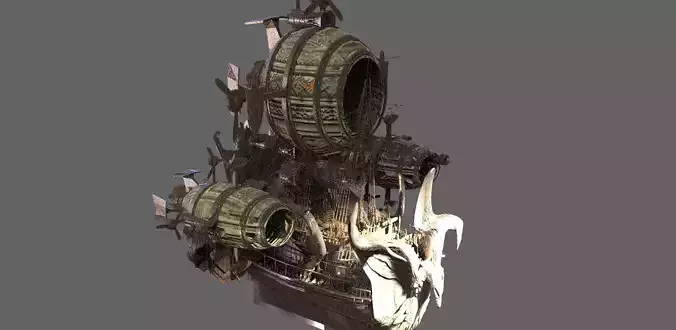 Fantasy Balloon Airship 3D model
