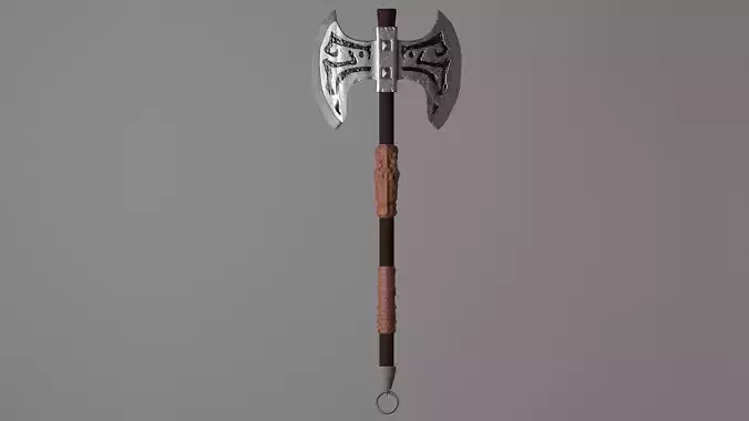   An ax model made in Zbrush