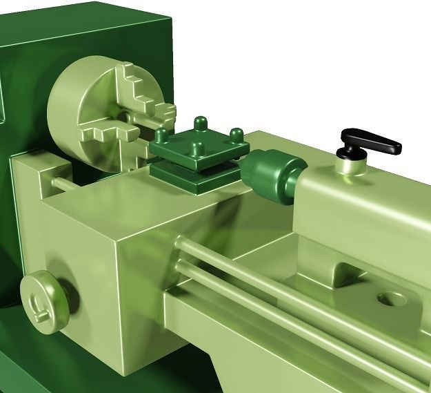 Fabulous Lathe Toy Low-poly 3D model_2