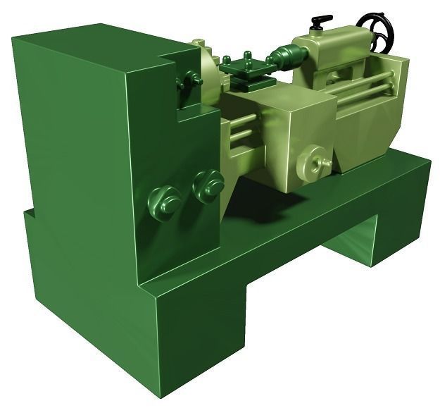 Fabulous Lathe Toy Low-poly 3D model_4