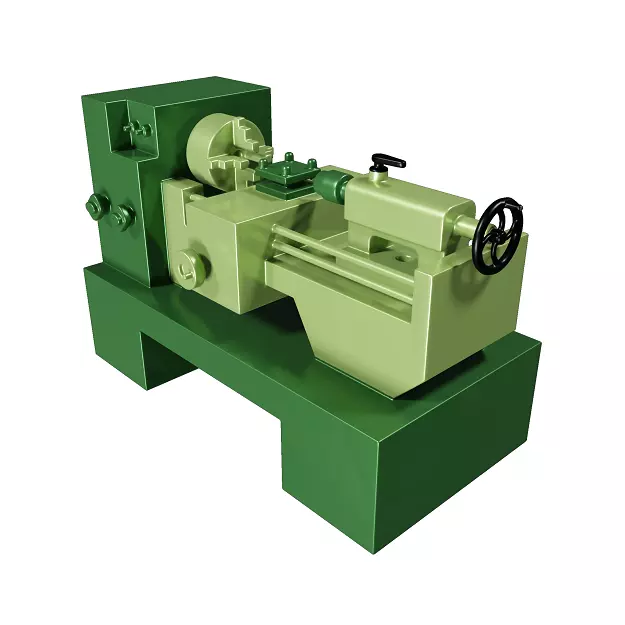 Fabulous Lathe Toy Low-poly 3D model_0