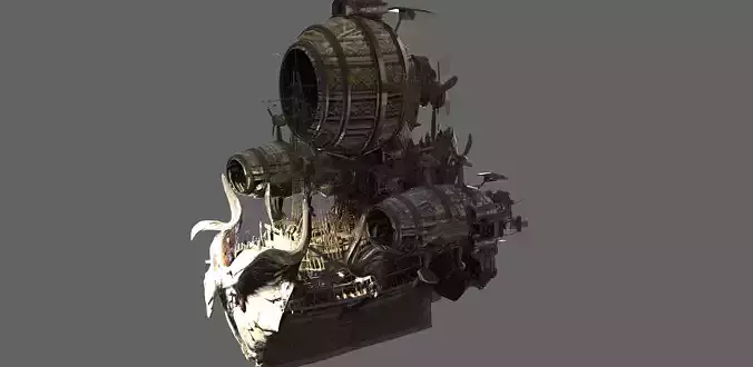 Fantasy Balloon Airship 2 3D model