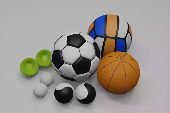 3D Model Blender Balls