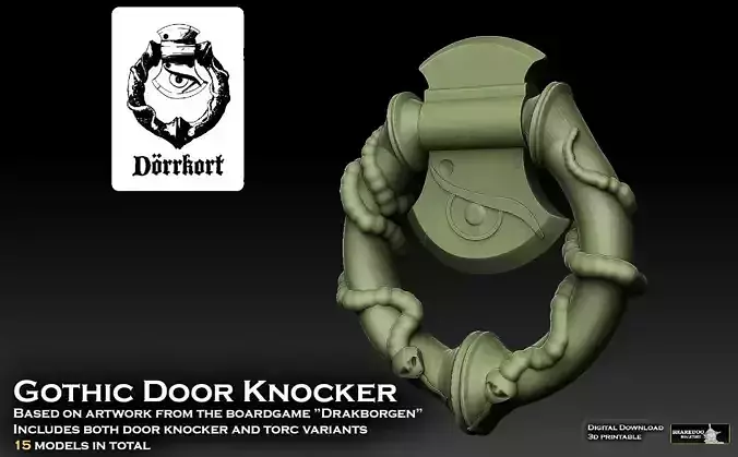 Gothic Door Knocker 3D print model