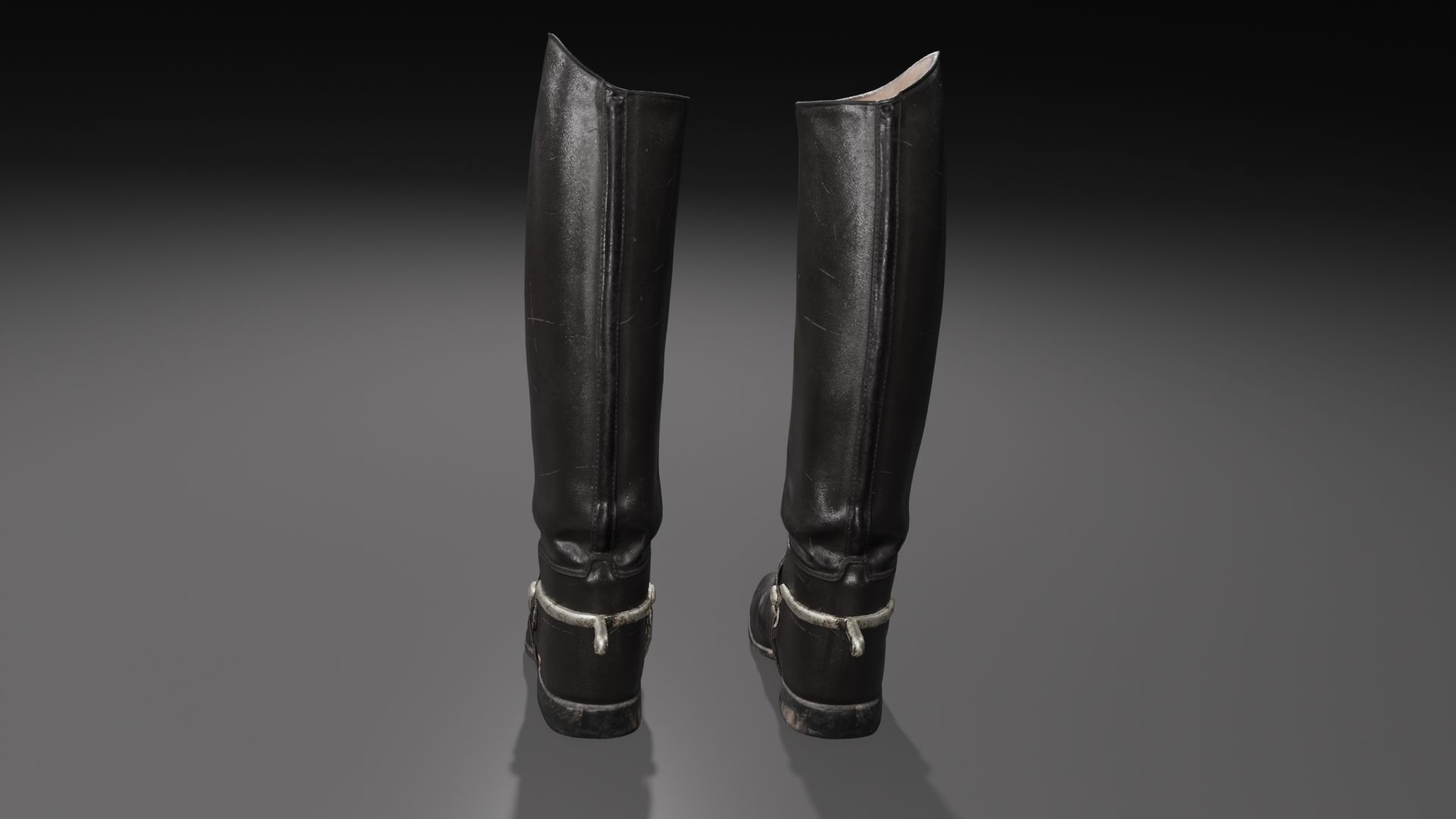 Cadet Riding Boots Low-poly 3D model_11
