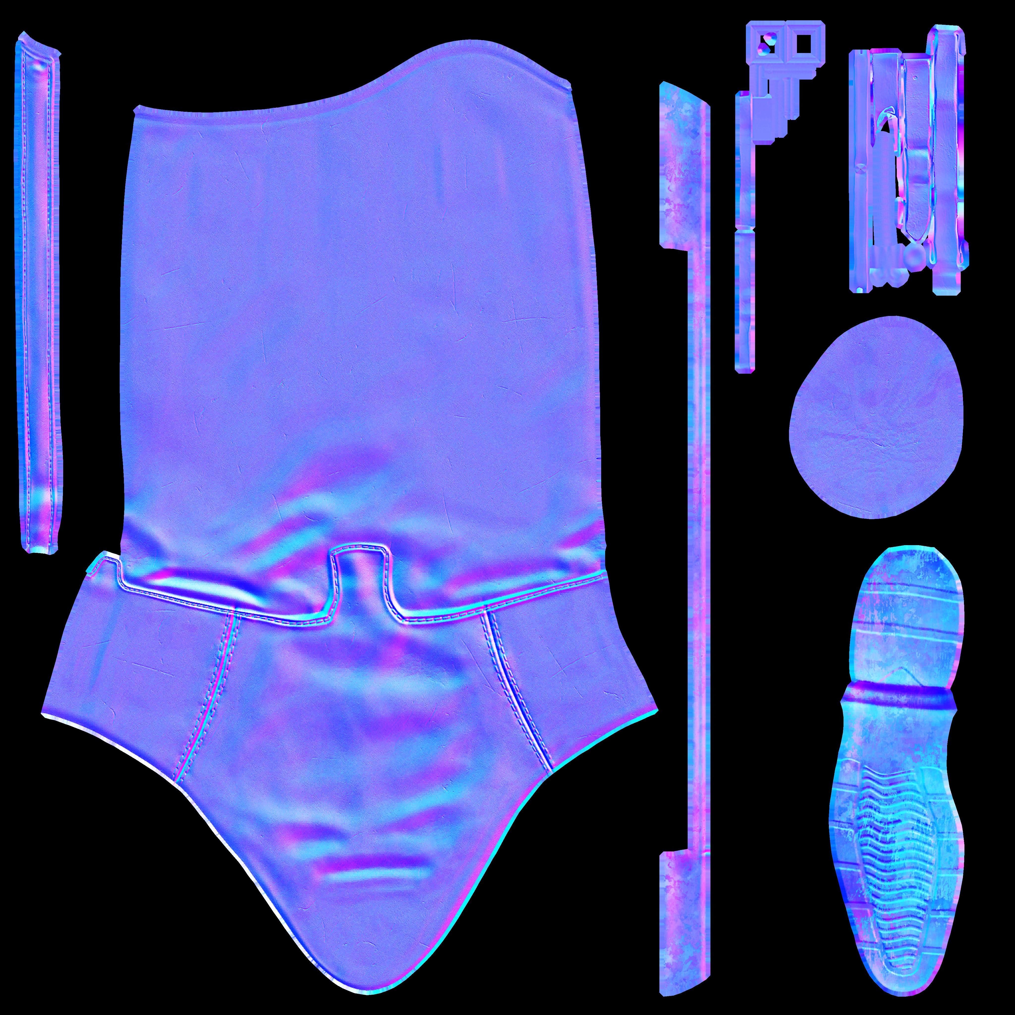 Cadet Riding Boots Low-poly 3D model_7