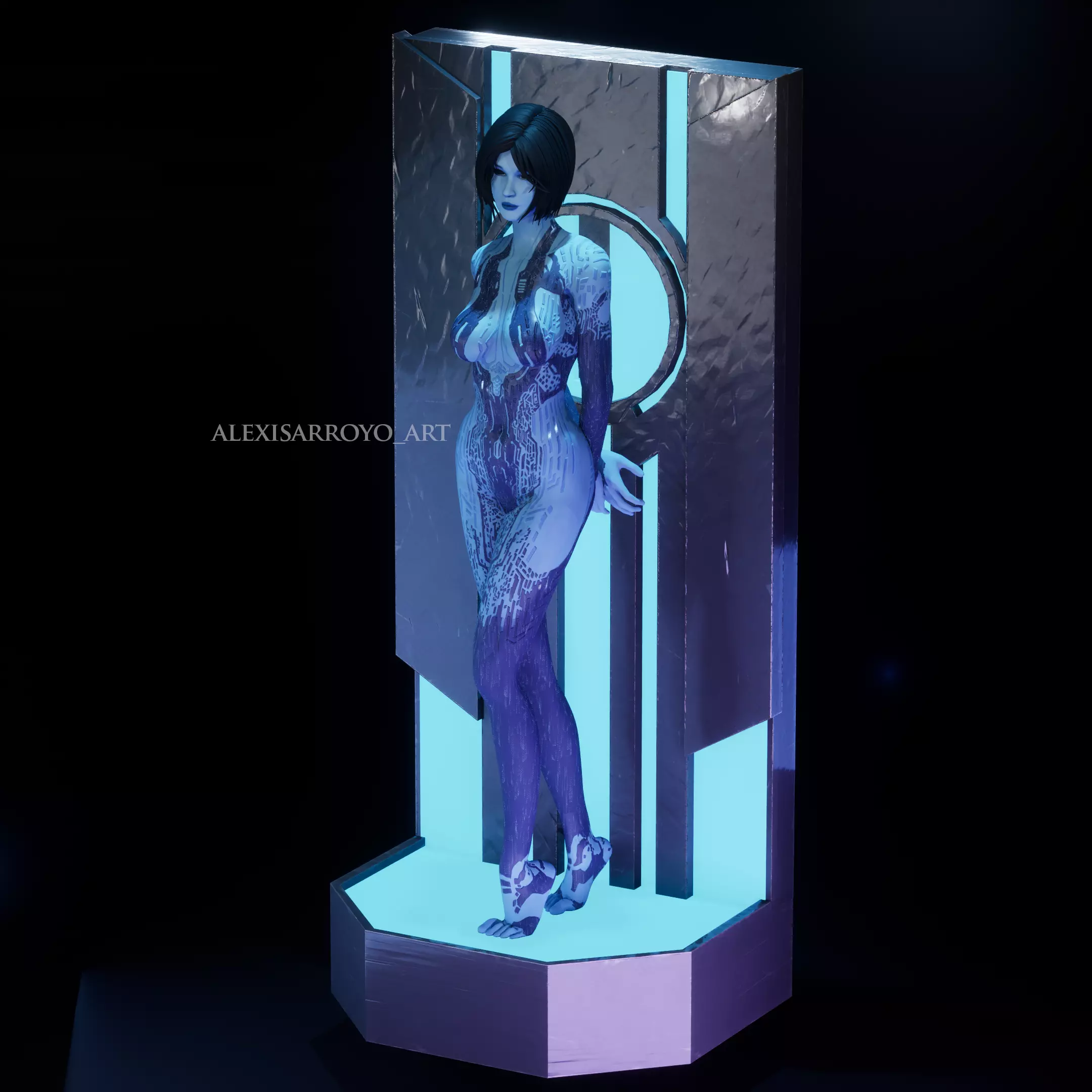 Halo Cortana Holographic Version 3D print model_0