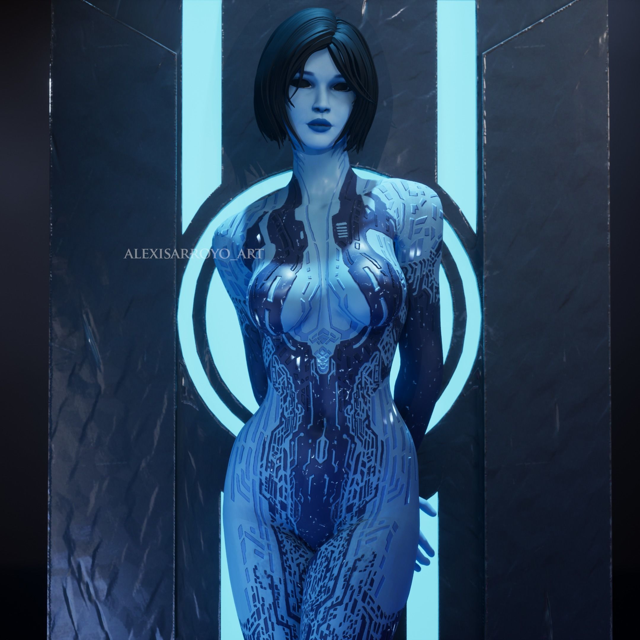 Halo Cortana Holographic Version 3D print model_2