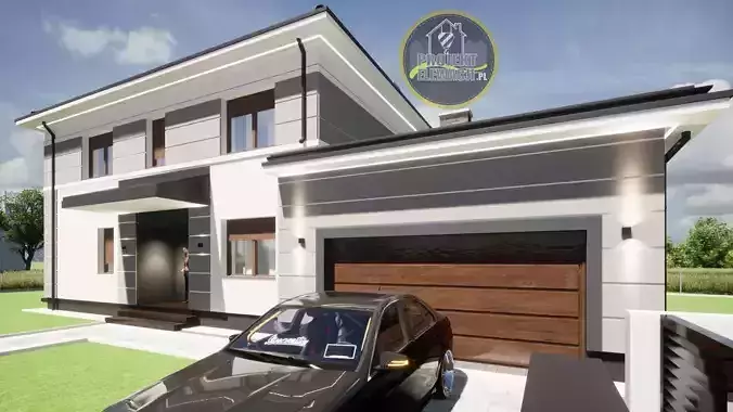 modern house for 3d rendering and for games and for twinmotion