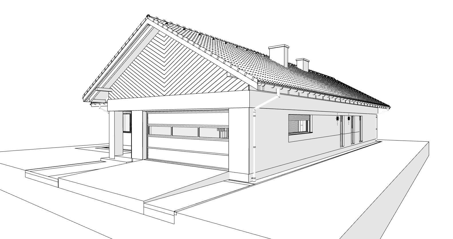 modern barn house sketchup and twinmotion 3D model_9
