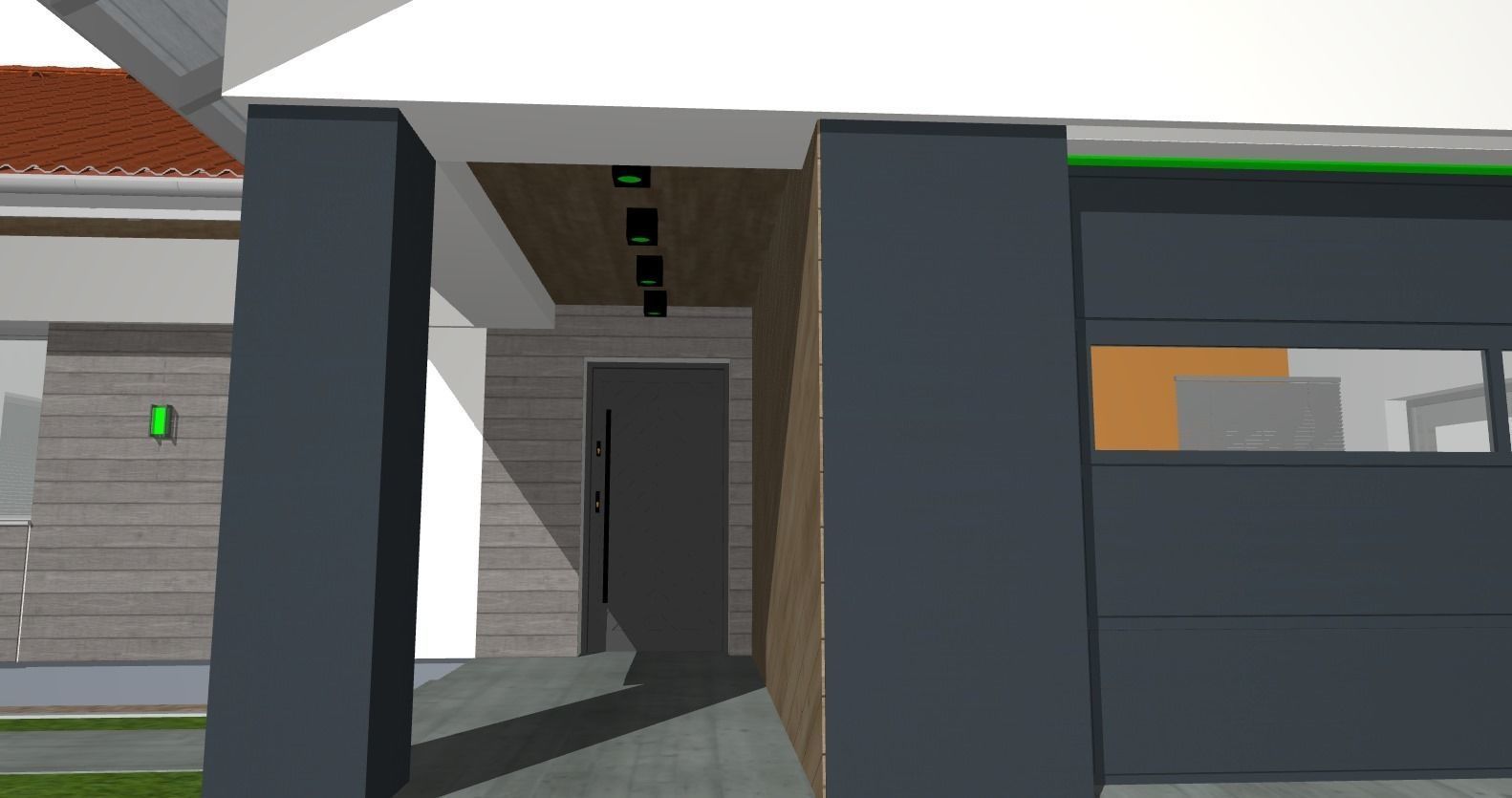 modern barn house sketchup and twinmotion 3D model_4