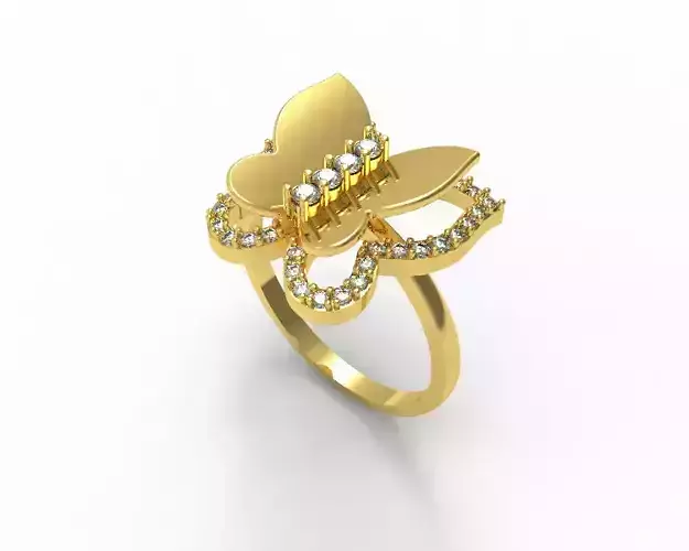 0104 - Delicate Butterfly Ladies Ring