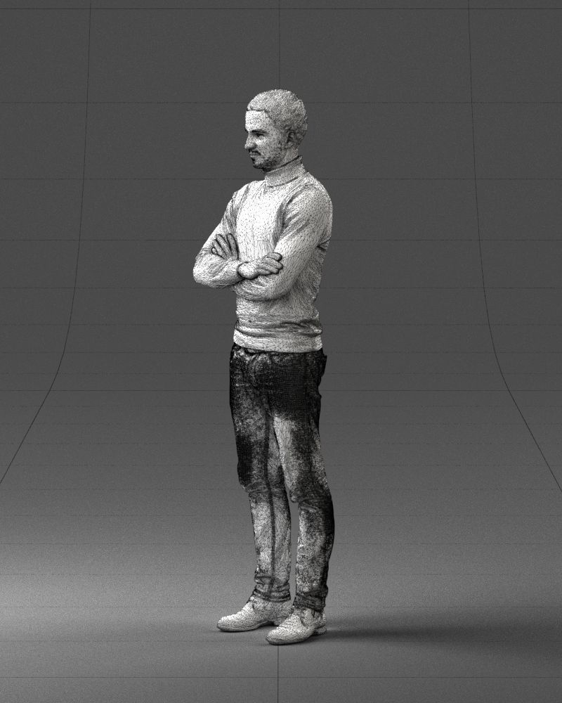 000374 Male Character in Blue Turtleneck 3dp 3D print model_29