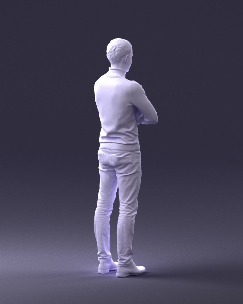 000374 Male Character in Blue Turtleneck 3dp 3D print model_16