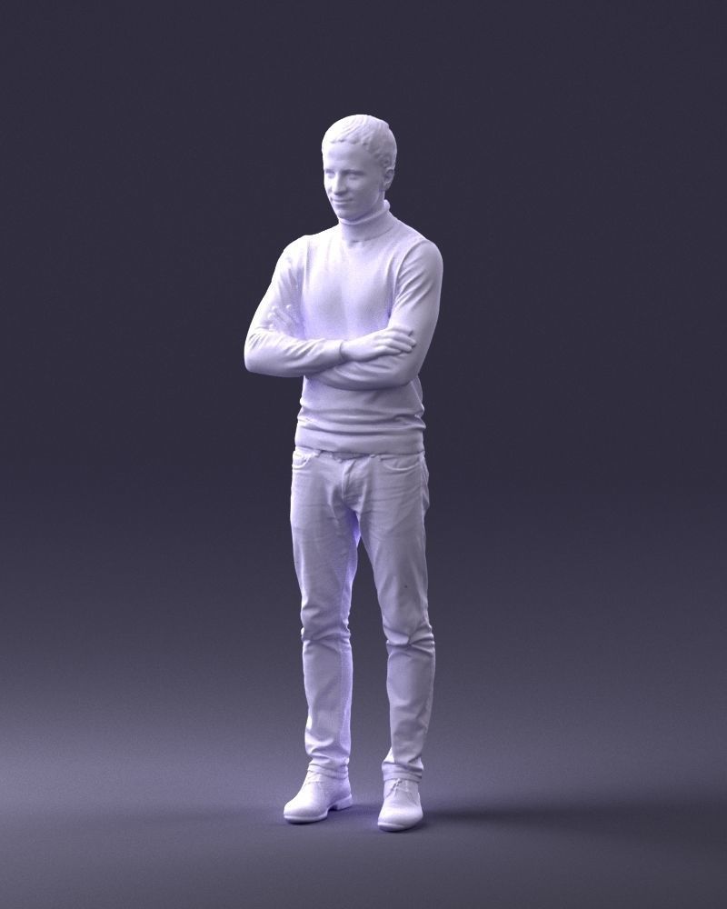 000374 Male Character in Blue Turtleneck 3dp 3D print model_31
