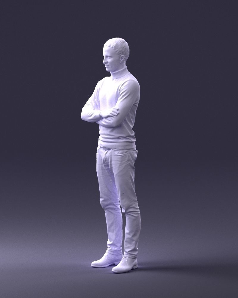 000374 Male Character in Blue Turtleneck 3dp 3D print model_28