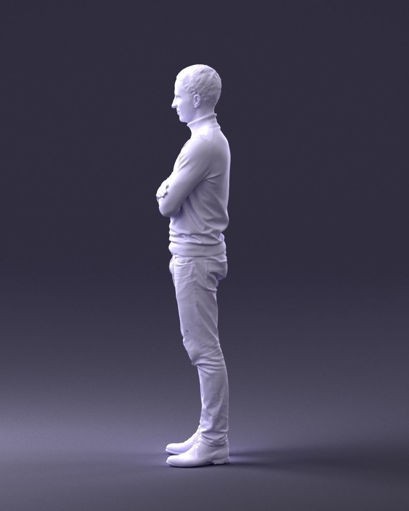 000374 Male Character in Blue Turtleneck 3dp 3D print model_25