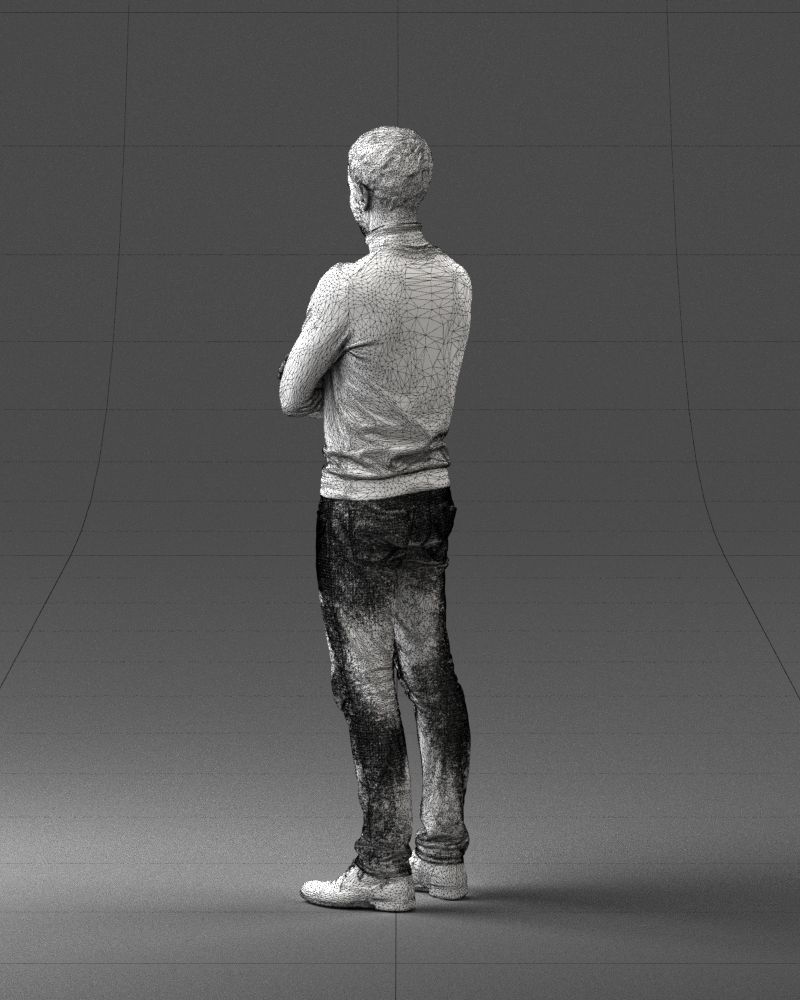 000374 Male Character in Blue Turtleneck 3dp 3D print model_23