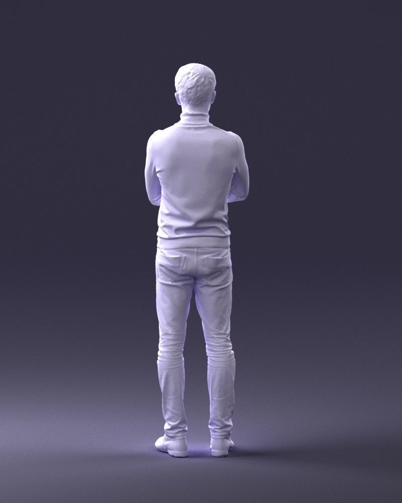 000374 Male Character in Blue Turtleneck 3dp 3D print model_19