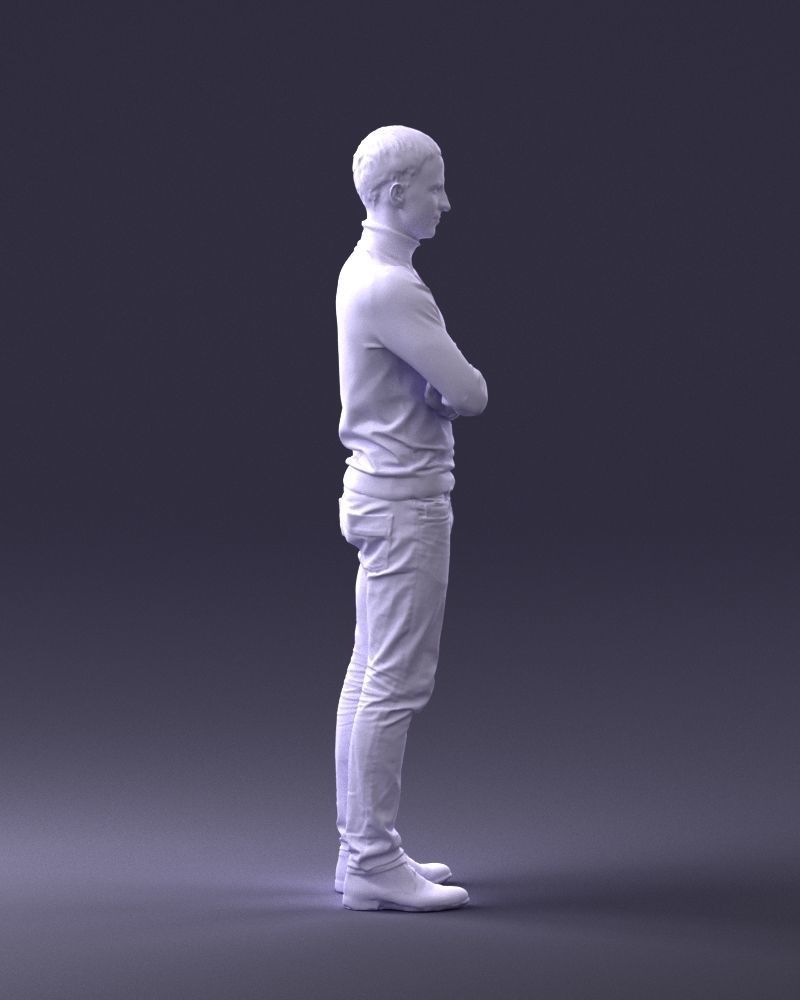 000374 Male Character in Blue Turtleneck 3dp 3D print model_13