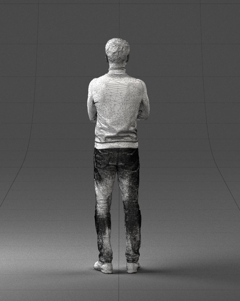 000374 Male Character in Blue Turtleneck 3dp 3D print model_20