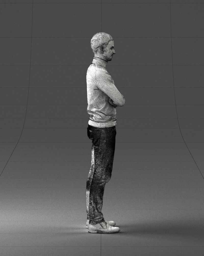 000374 Male Character in Blue Turtleneck 3dp 3D print model_14
