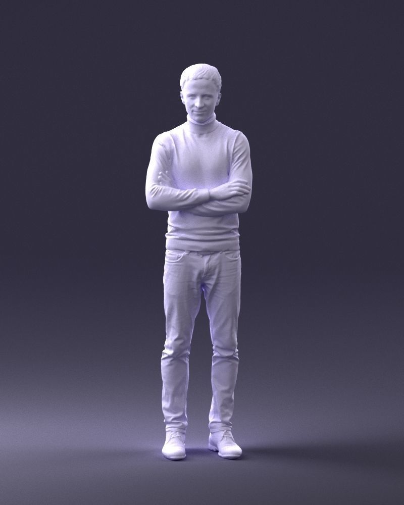 000374 Male Character in Blue Turtleneck 3dp 3D print model_37