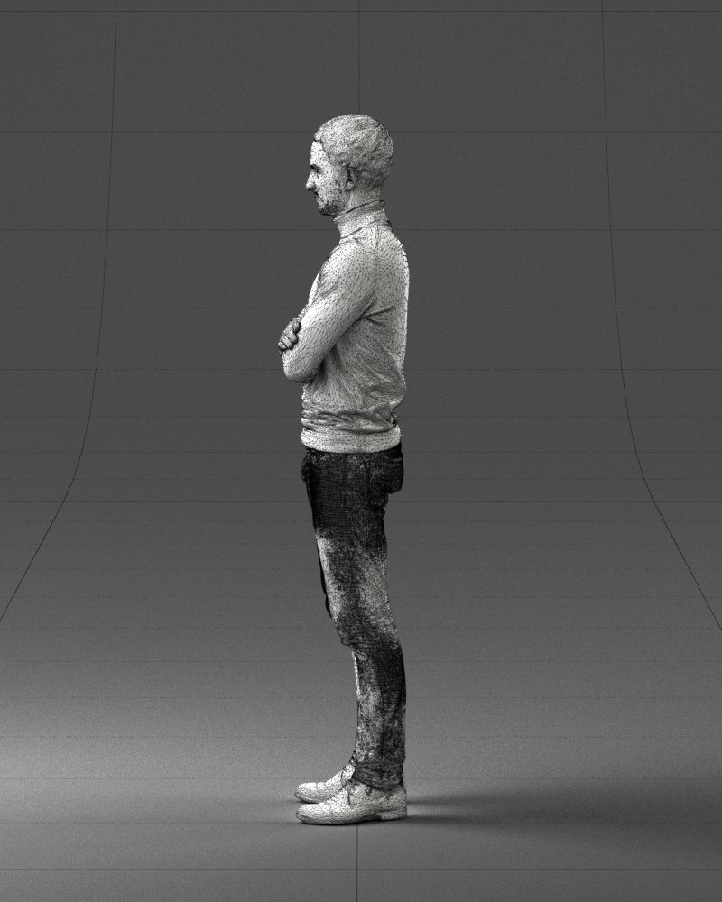 000374 Male Character in Blue Turtleneck 3dp 3D print model_26