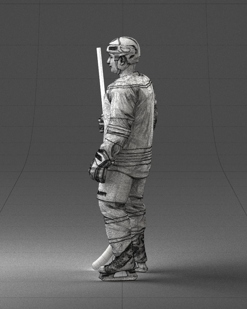 Hockey player 0302 3D Print Ready 3D print model_26