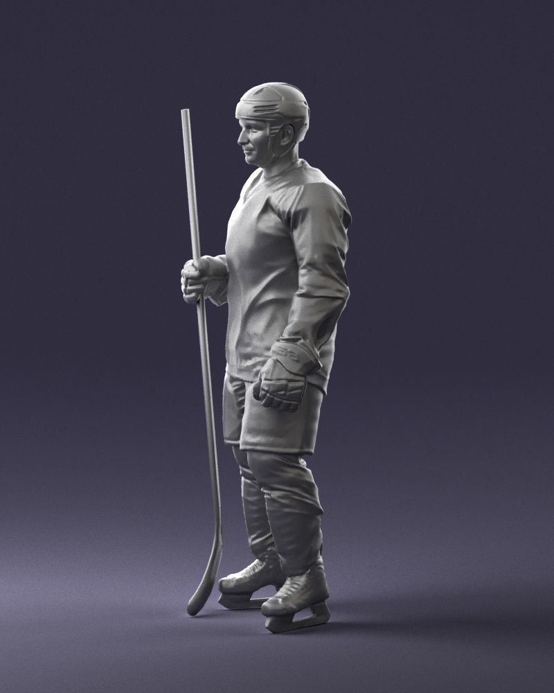 Hockey player 0302 3D Print Ready 3D print model_28