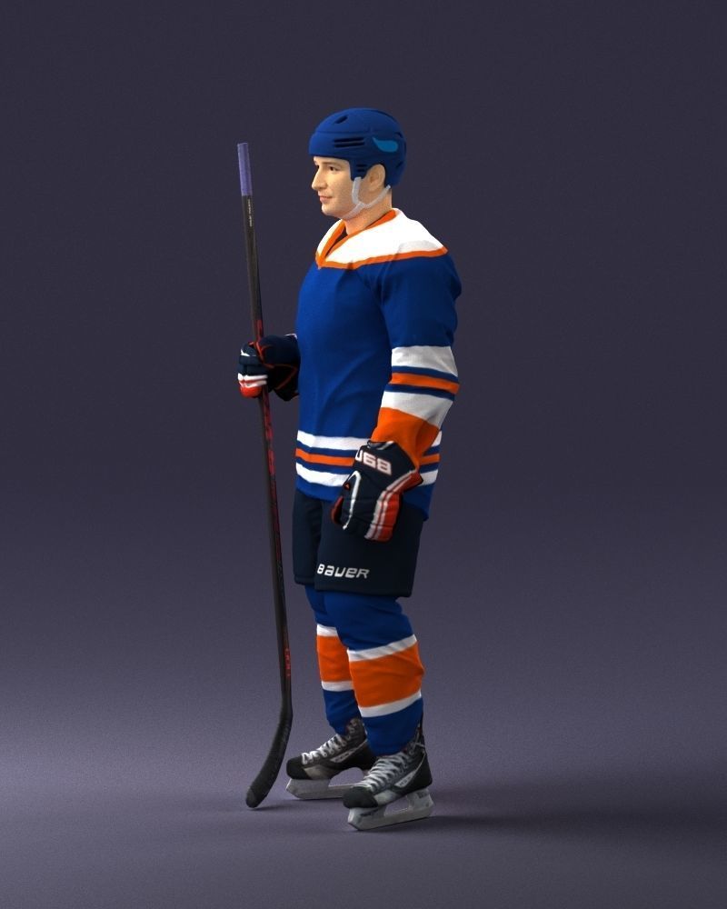 Hockey player 0302 3D Print Ready 3D print model_27