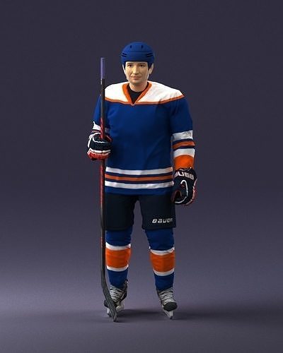 Hockey player 0302 3D Print Ready 3D print model