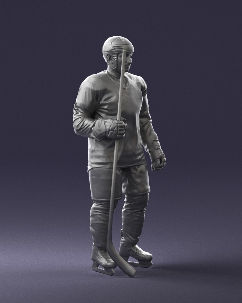 Hockey player 0302 3D Print Ready 3D print model_10
