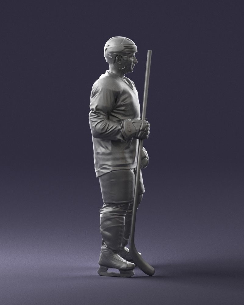 Hockey player 0302 3D Print Ready 3D print model_13