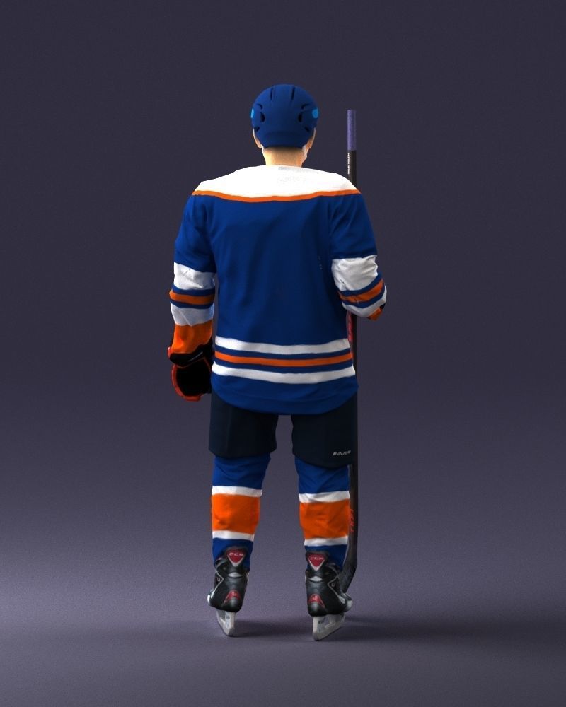 Hockey player 0302 3D Print Ready 3D print model_18