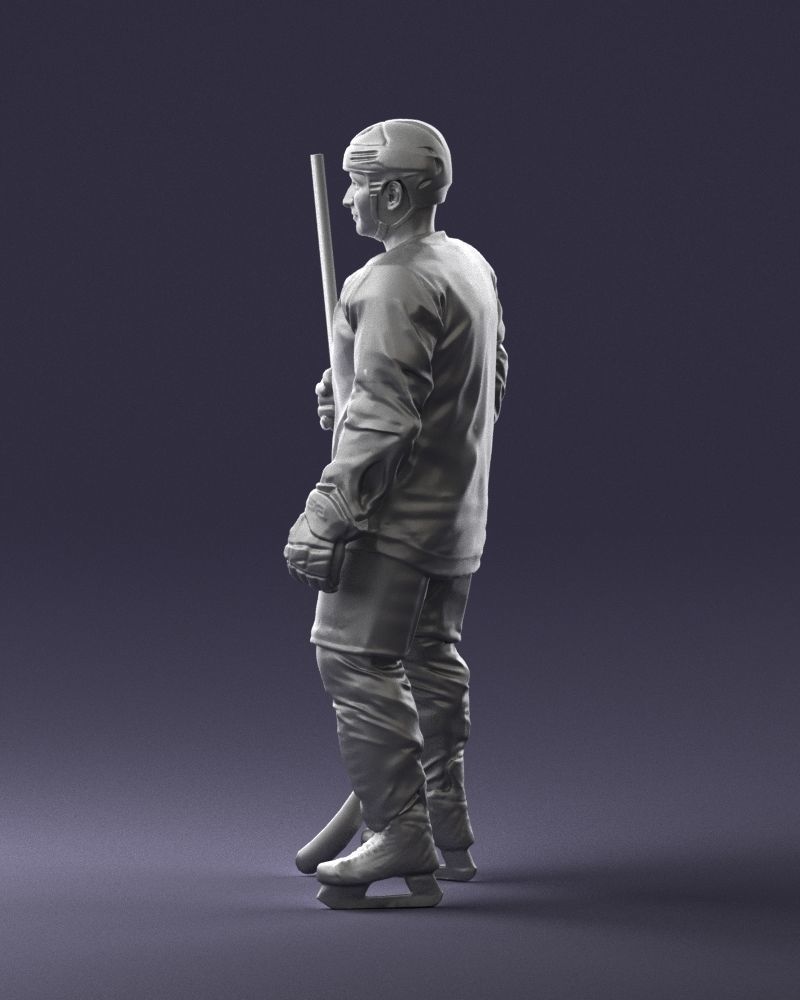 Hockey player 0302 3D Print Ready 3D print model_25