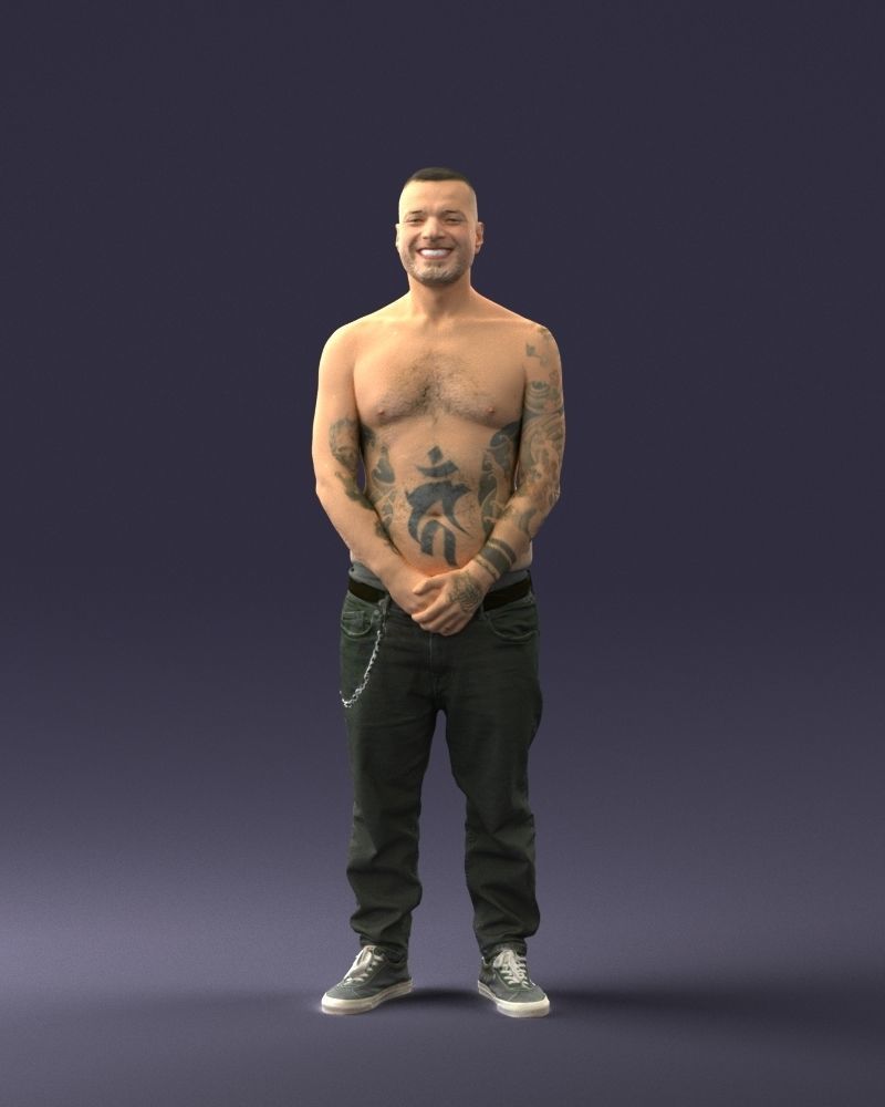 000285 Tattooed Man 0831 3D model_19