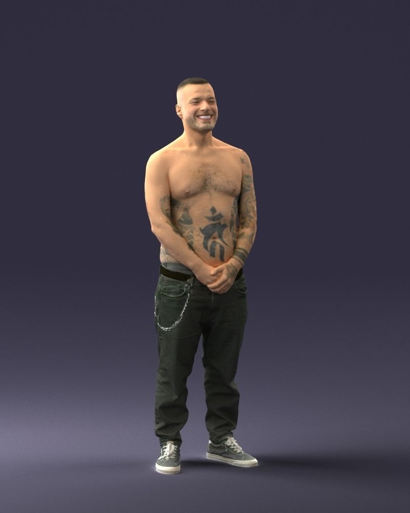 000285 Tattooed Man 0831 3D model_4