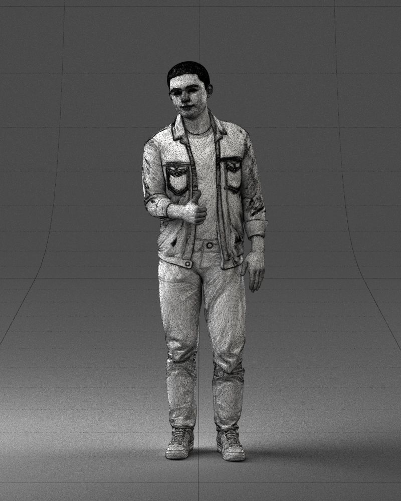 000220 Young Male in Blue Jacket Thumbs-Up 1121 3dp 3D print model_38