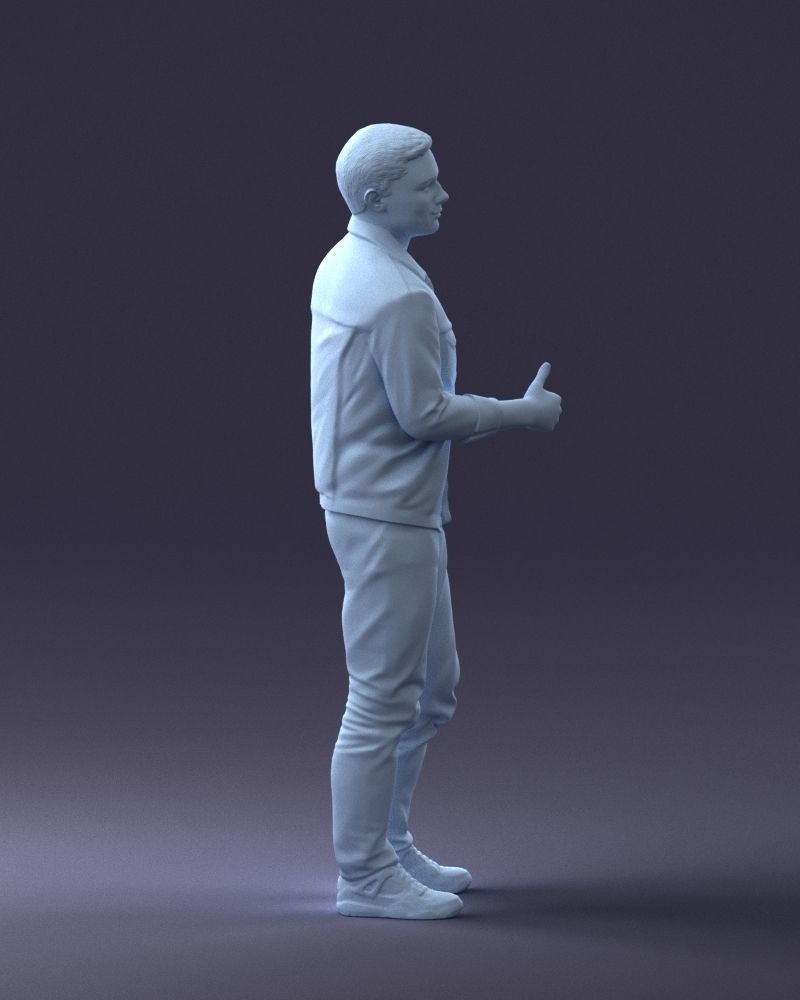 000220 Young Male in Blue Jacket Thumbs-Up 1121 3dp 3D print model_13