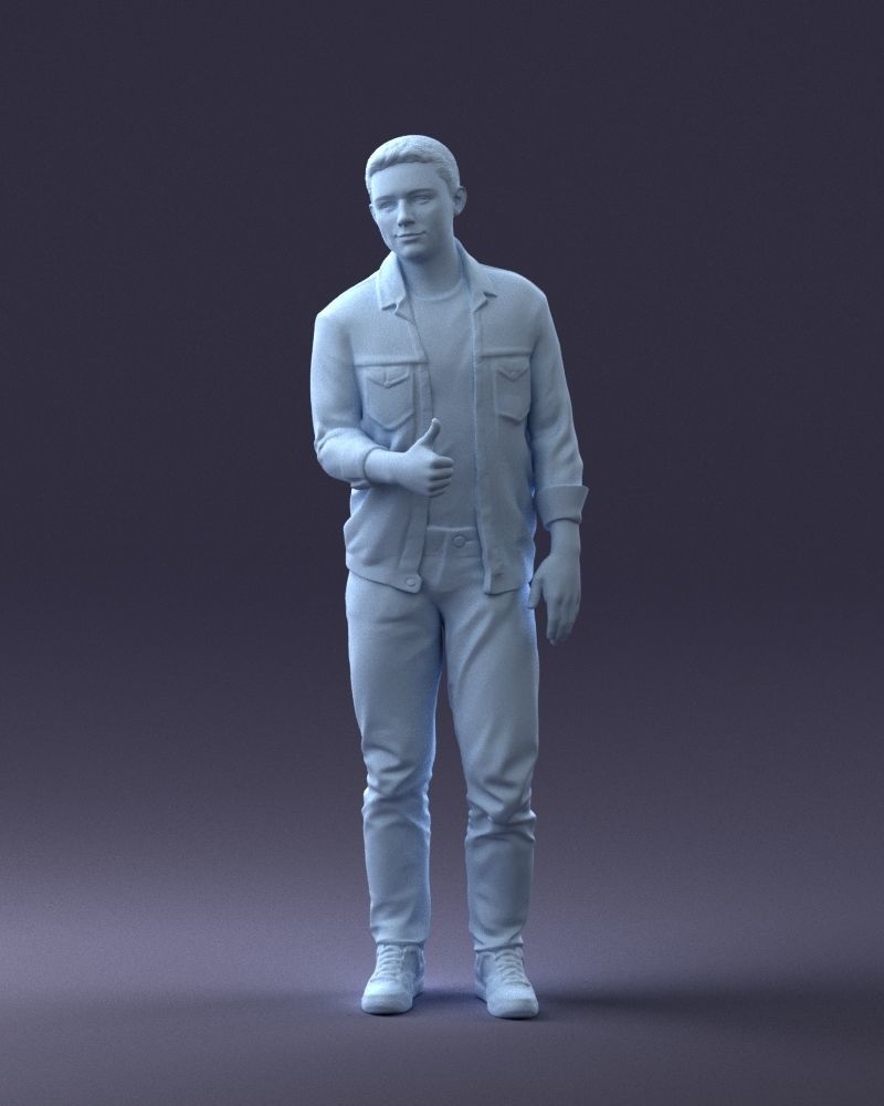 000220 Young Male in Blue Jacket Thumbs-Up 1121 3dp 3D print model_37