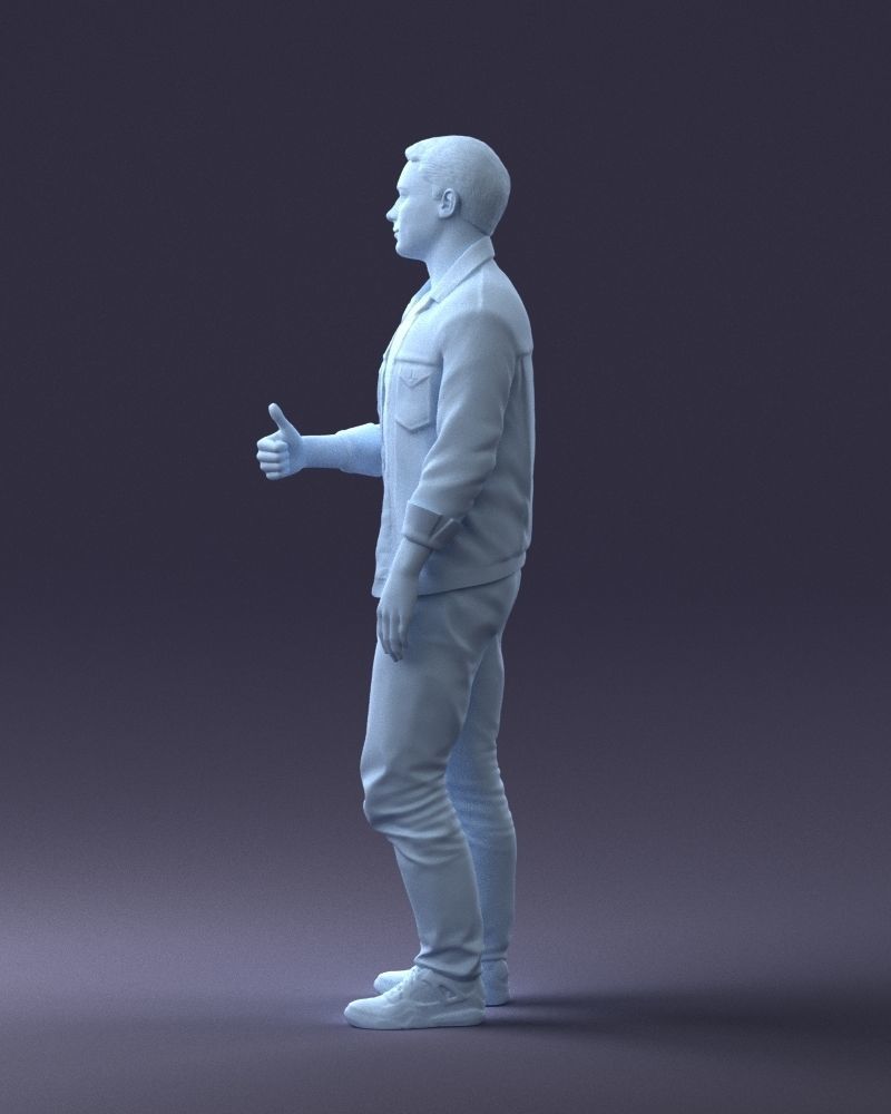 000220 Young Male in Blue Jacket Thumbs-Up 1121 3dp 3D print model_25