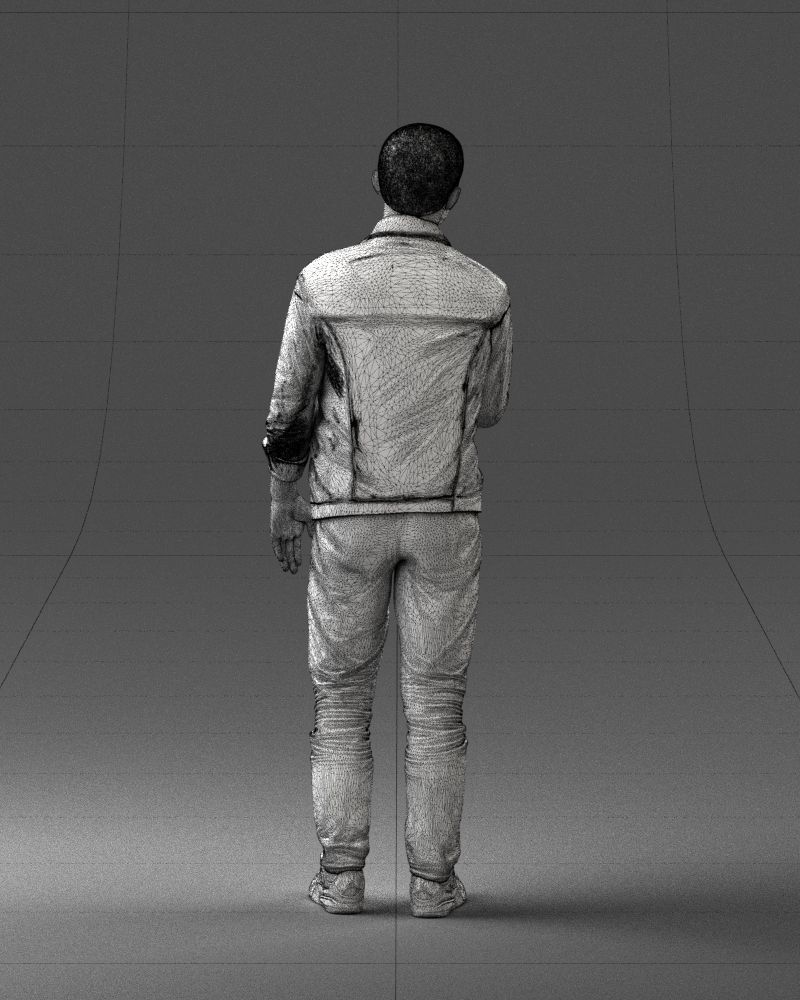 000220 Young Male in Blue Jacket Thumbs-Up 1121 3dp 3D print model_20