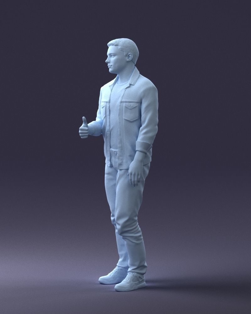 000220 Young Male in Blue Jacket Thumbs-Up 1121 3dp 3D print model_28